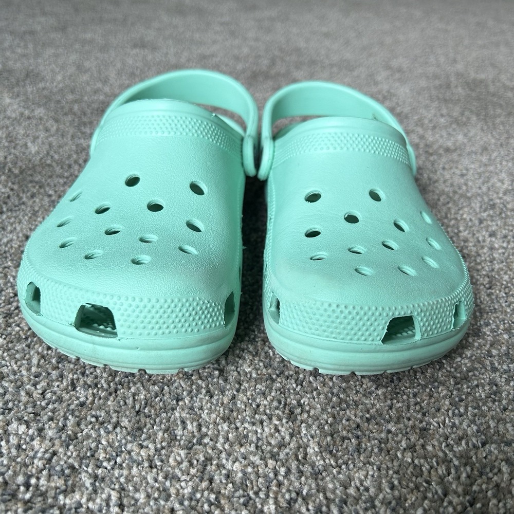 Crocs Adult Classic Clog Slip-On Shoes Size US Women 9/Men 7 Mint Green Aqua $55 - Picture 2 of 9